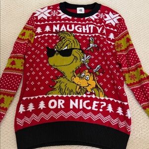 Red Grinch Christmas Sweater